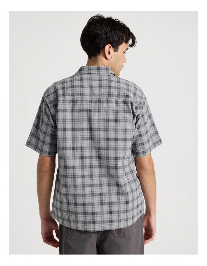Graffiti Short Sleeve Shirt in Grey Check image 6