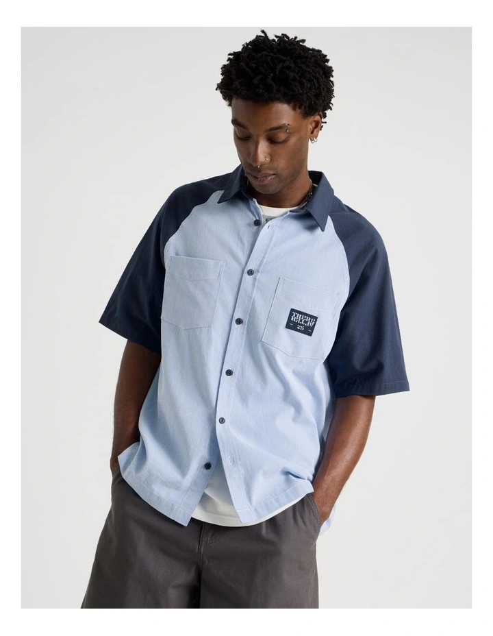 Boxy Garage Short Sleeve Shirt in Light Blue image 1