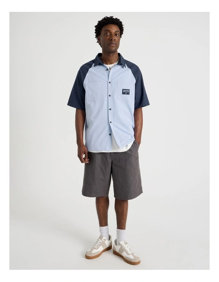 Boxy Garage Short Sleeve Shirt in Light Blue image 2