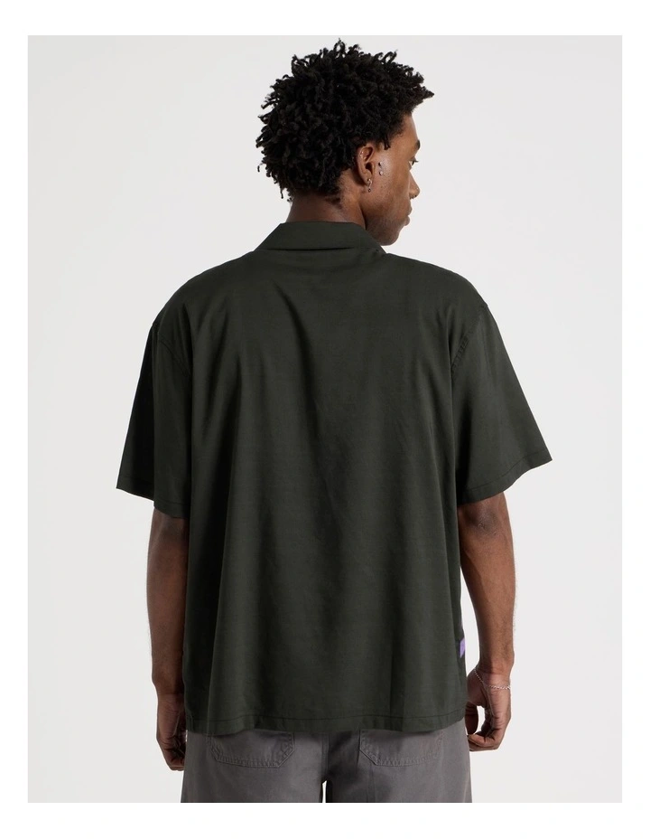 Relaxed Scorpion Print Short Sleeve Shirt in Black image 6