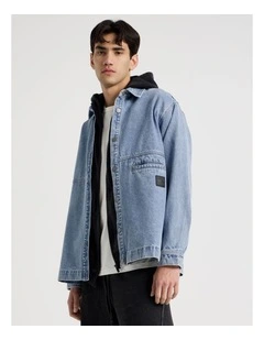 Oversized Denim Overshirt in Denim