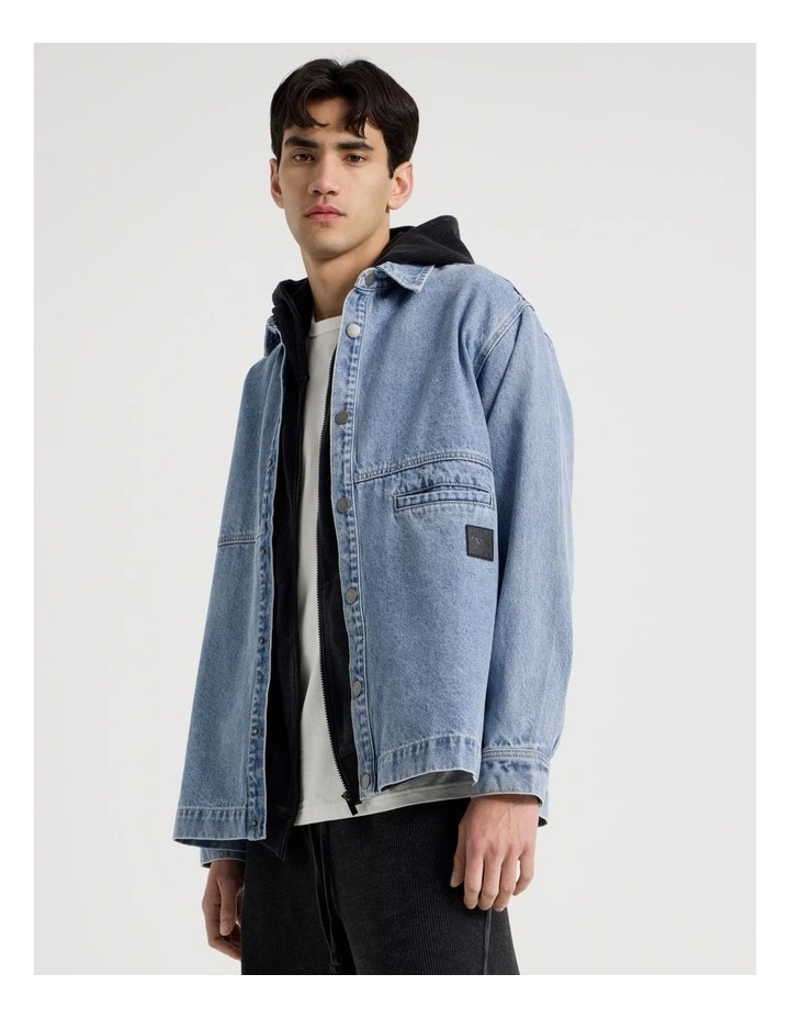 Oversized Denim Overshirt in Denim image 1