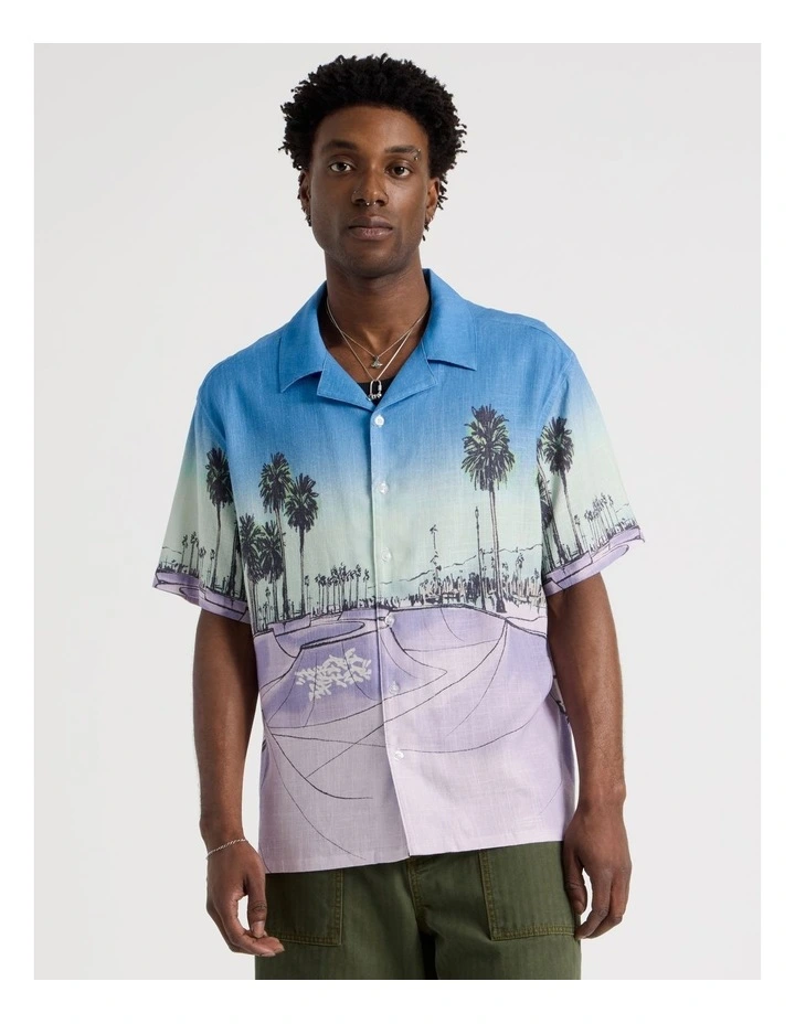 Relaxed Short Sleeve Shirt in Skate Bowl Print image 1
