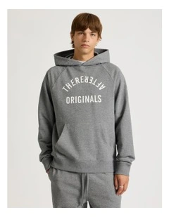 Core Terry Hooded Pullover Sweater in Grey