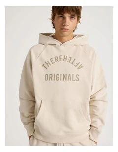 Core Terry Hooded Pullover Sweater in Stone