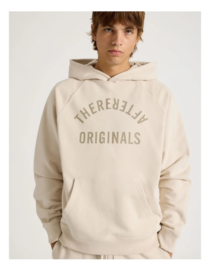 Core Terry Hooded Pullover Sweater in Stone image 1