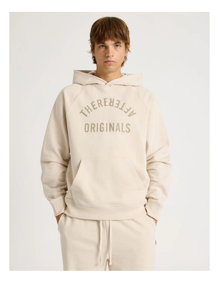 Core Terry Hooded Pullover Sweater in Stone image 3