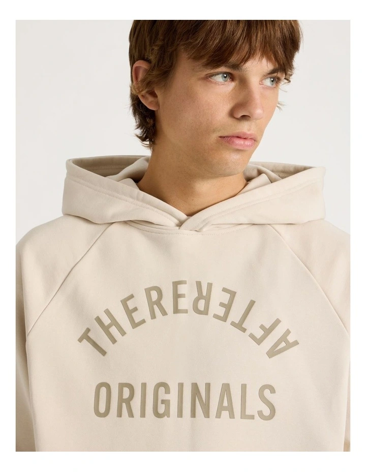Core Terry Hooded Pullover Sweater in Stone image 4