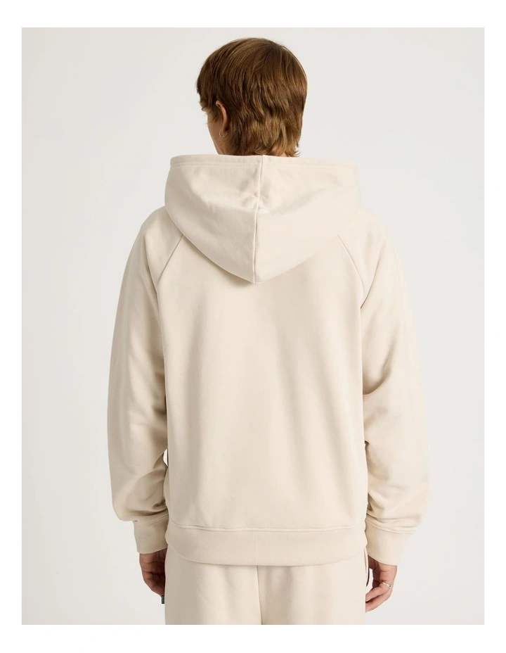 Core Terry Hooded Pullover Sweater in Stone image 5