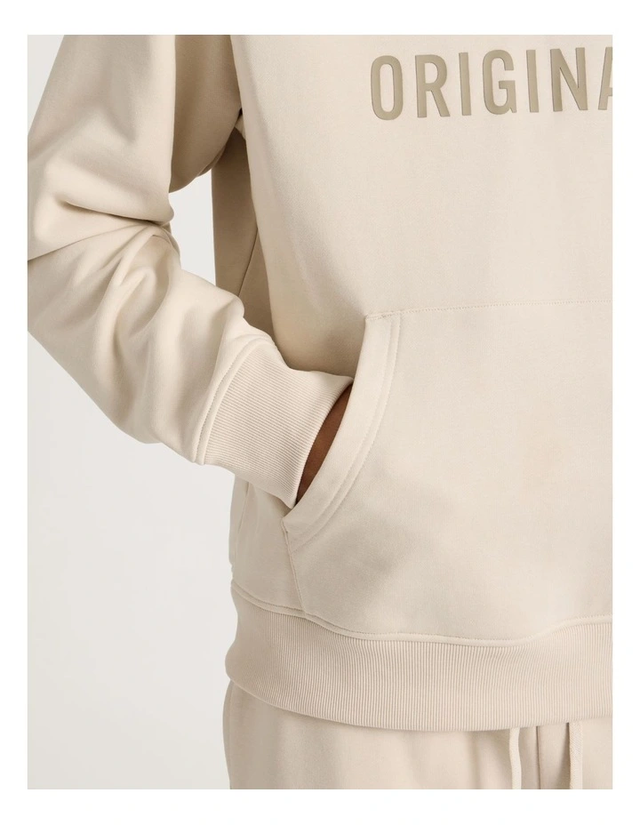 Core Terry Hooded Pullover Sweater in Stone image 6