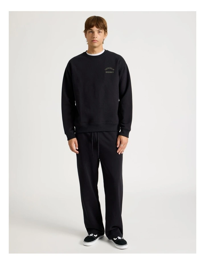 Core Logo Crew Sweater in Black image 3