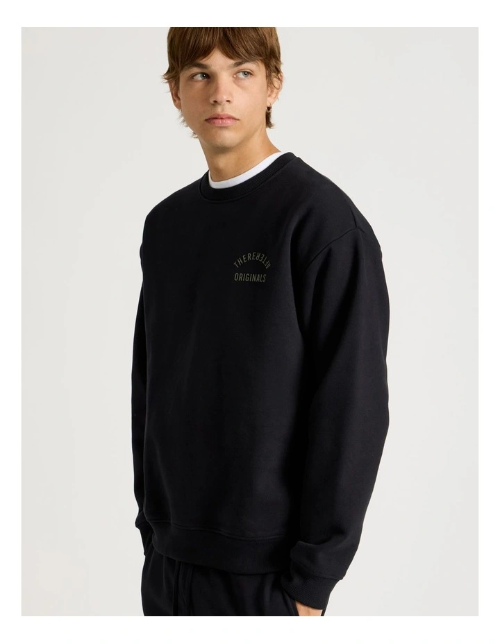 Core Logo Crew Sweater in Black image 5