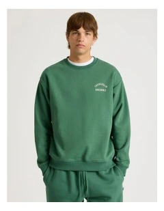 Core Logo Crew Sweater in Forest