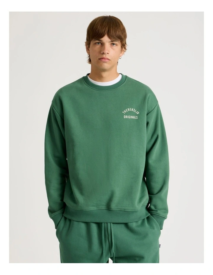 Core Logo Crew Sweater in Forest image 1