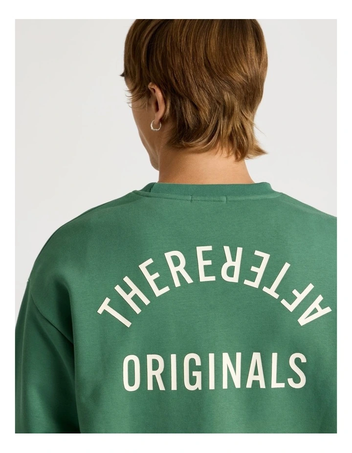 Core Logo Crew Sweater in Forest image 2