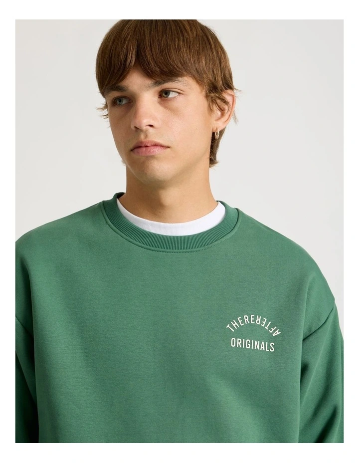 Core Logo Crew Sweater in Forest image 5