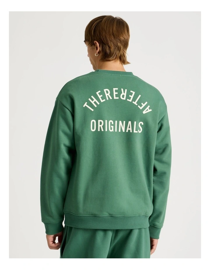 Core Logo Crew Sweater in Forest image 6