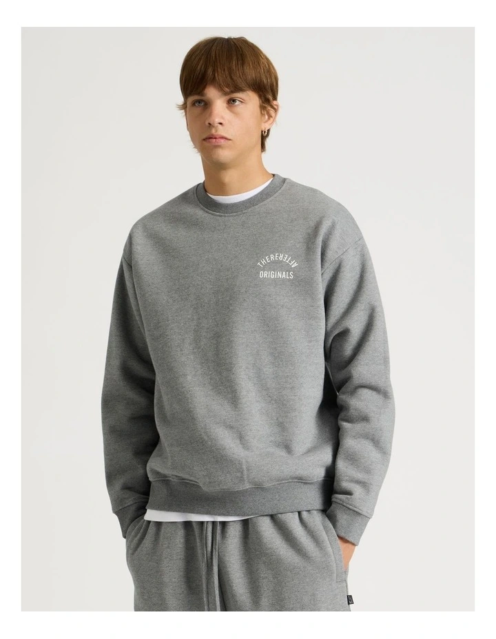 Core Logo Crew Sweater in Grey image 1