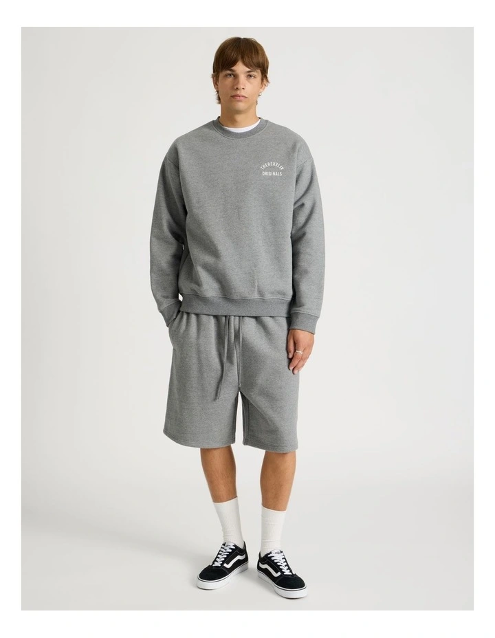 Core Logo Crew Sweater in Grey image 3