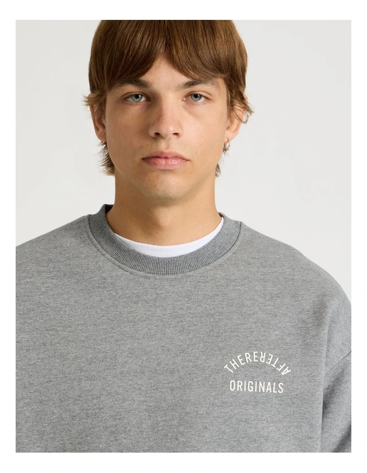 Core Logo Crew Sweater in Grey image 4