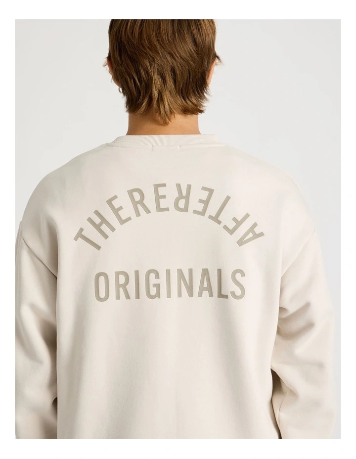 Core Logo Crewneck Sweater in Stone image 6