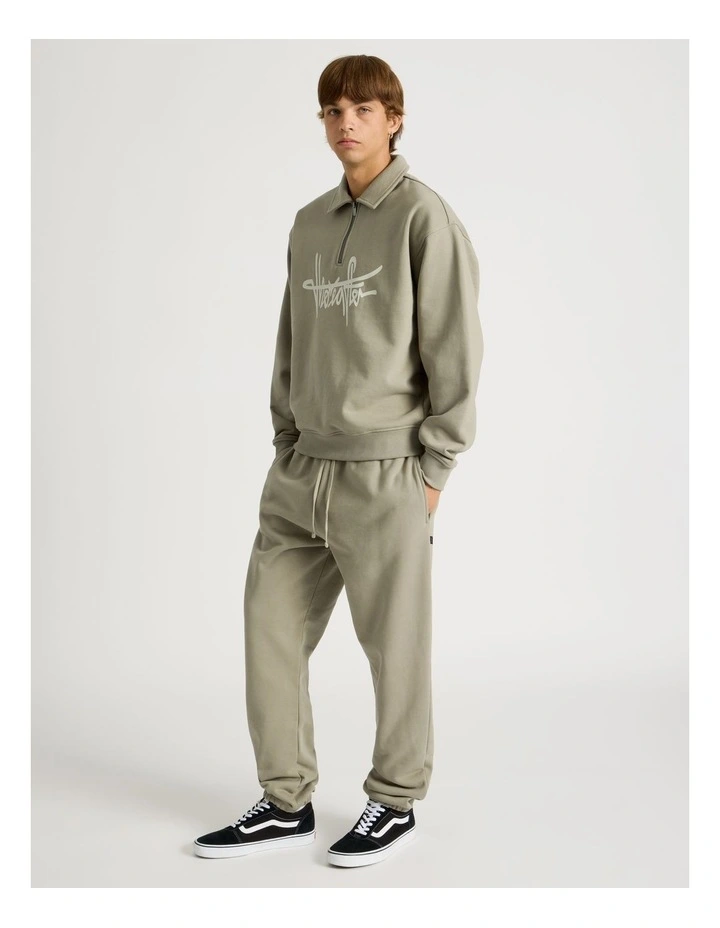 Graffiti Logo 1/4 Zip Collared Sweater in Sand image 4