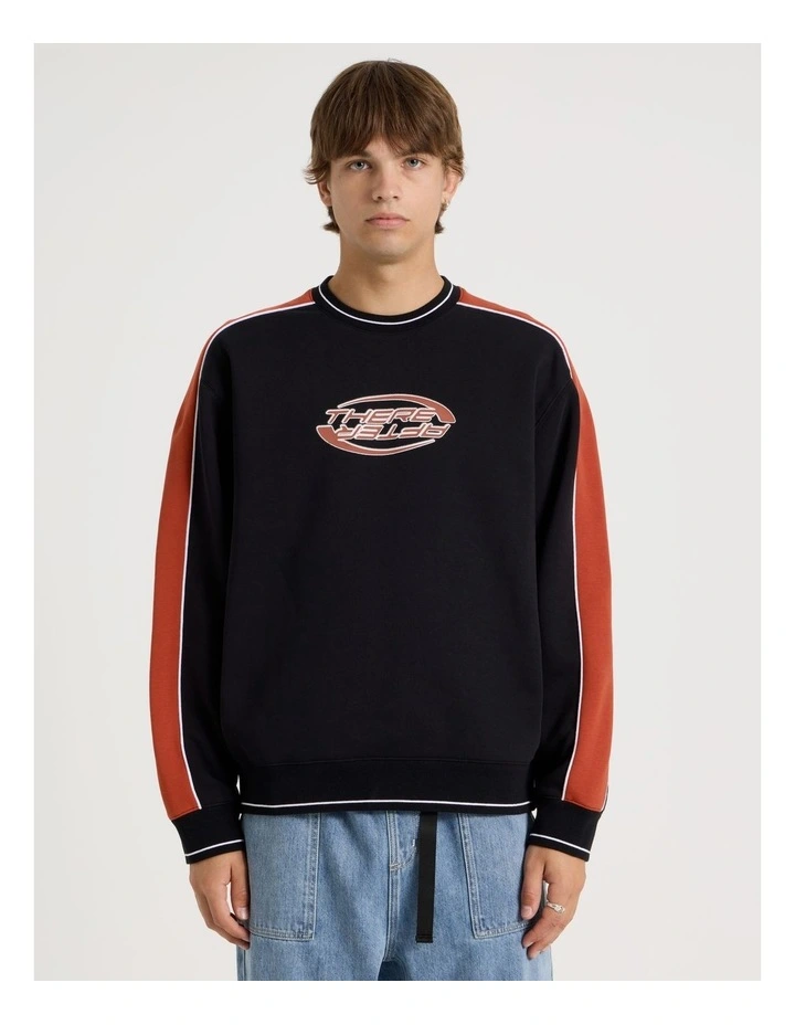 Retro Crew Sweat in Black image 1