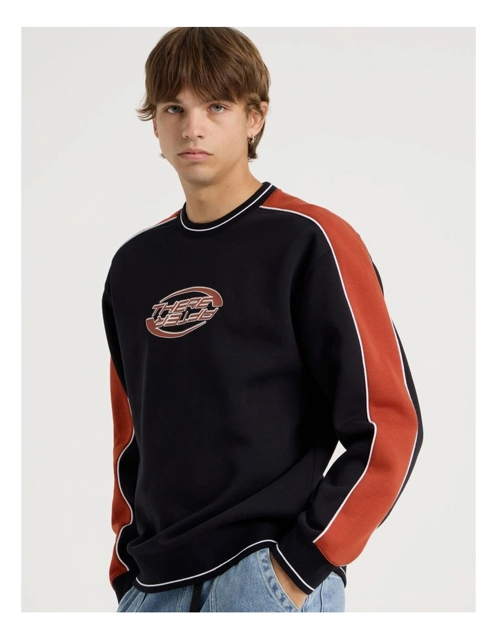 Retro Crew Sweat in Black image 2