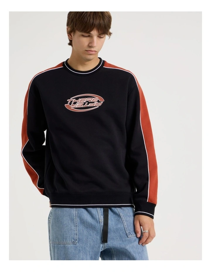 Retro Crew Sweat in Black image 4