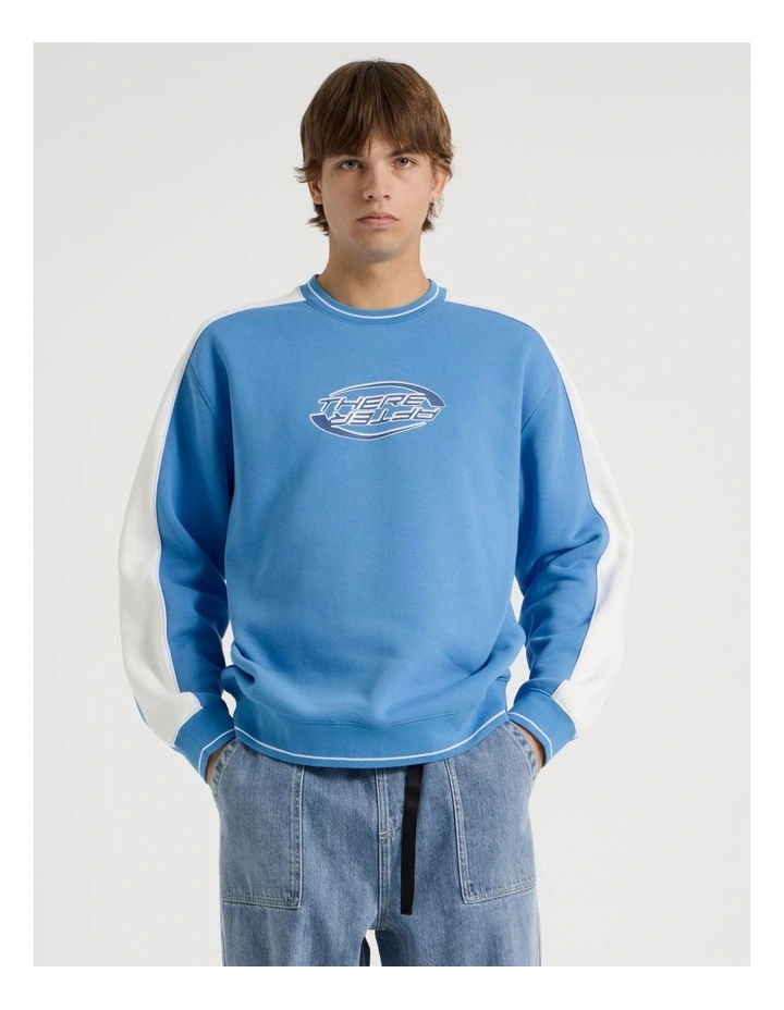 Retro Crew Sweat in Blue image 3