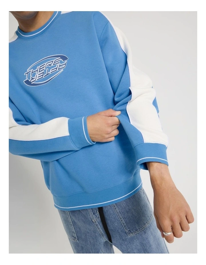 Retro Crew Sweat in Blue image 7
