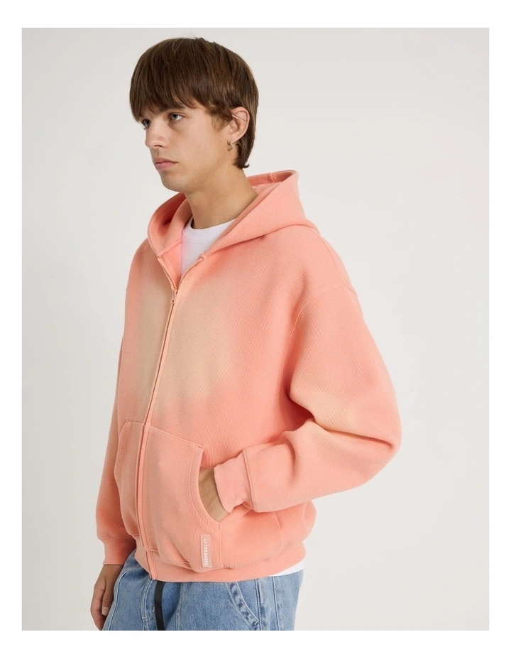 Waffle Hooded Sweat in Pink image 5