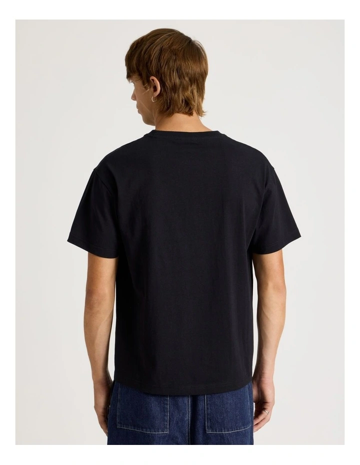 Core Logo Boxy Fit Short Sleeve Tee in Black image 6
