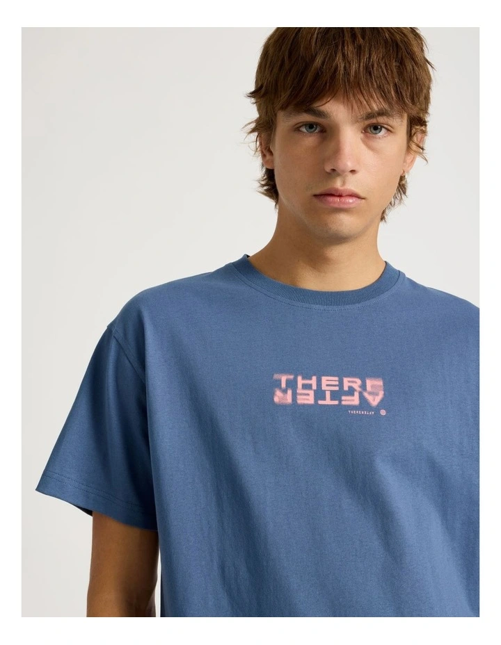 Core Logo Boxy Fit Short Sleeve Tee in Blue image 1