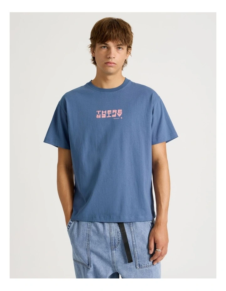 Core Logo Boxy Fit Short Sleeve Tee in Blue image 2