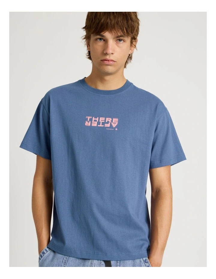 Core Logo Boxy Fit Short Sleeve Tee in Blue image 5