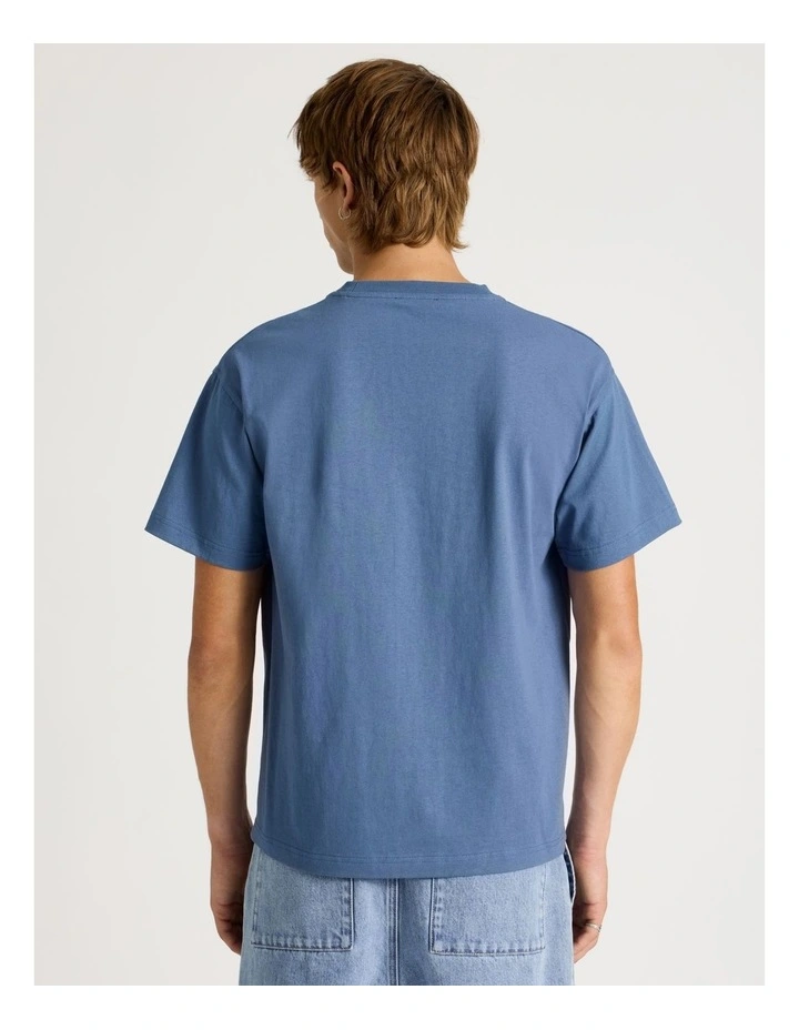 Core Logo Boxy Fit Short Sleeve Tee in Blue image 6