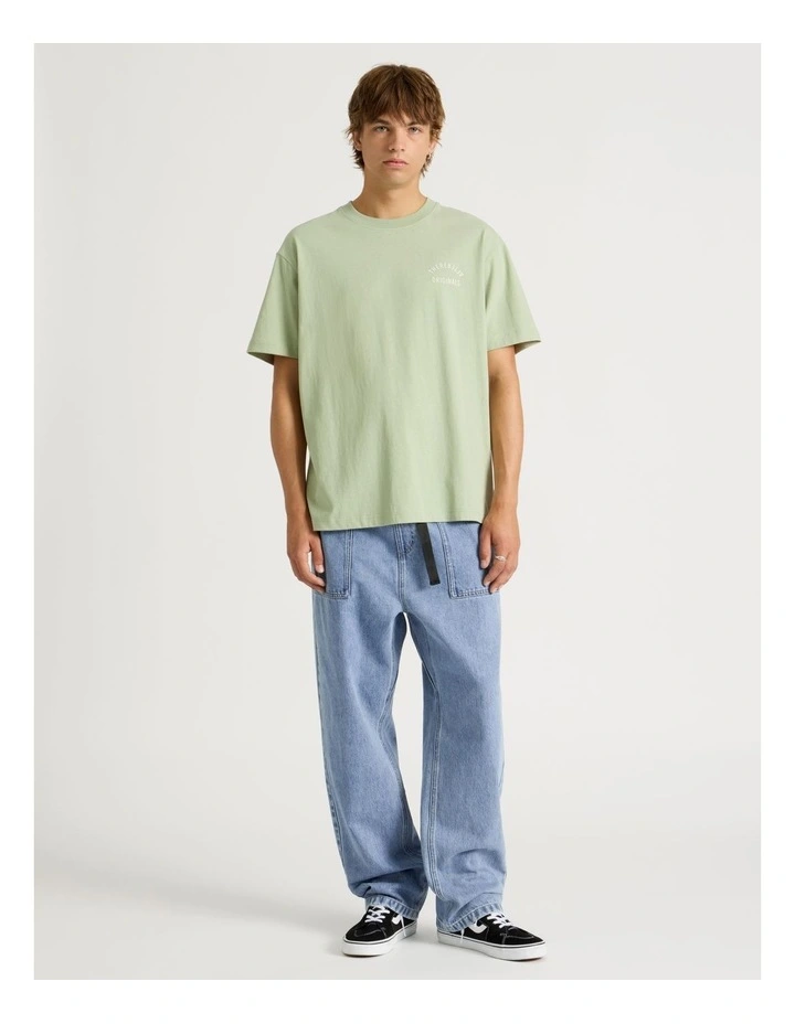 Core Logo Oversized Short Sleeve Tee in Green image 3