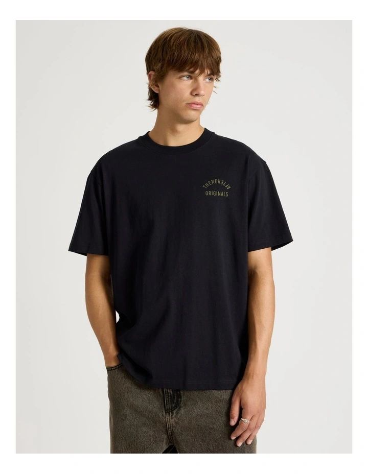 Core Logo Oversized Short Sleeve Tee in Black image 2