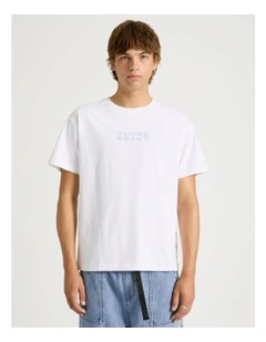 Core Logo Boxy Fit Short Sleeve Tee in White