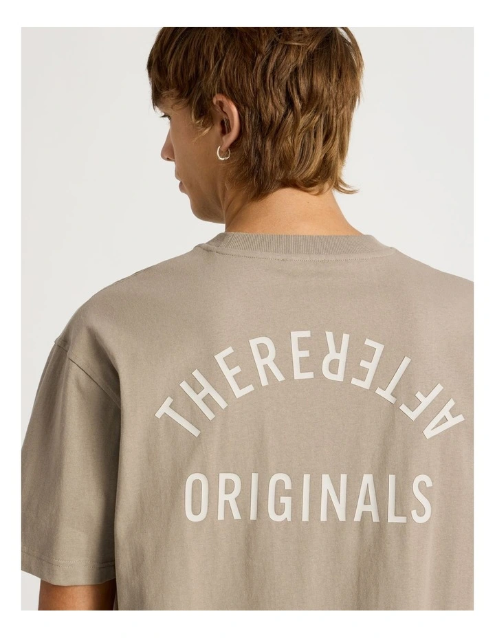 Core Logo Oversized Short Sleeve Tee in Sand image 2