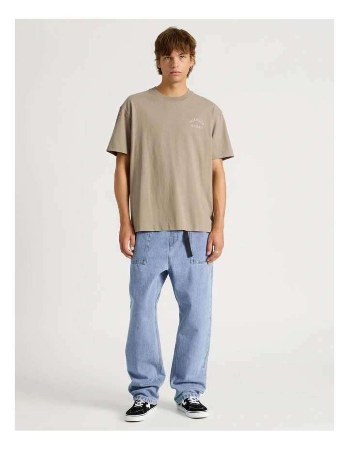 Core Logo Oversized Short Sleeve Tee in Sand image 6