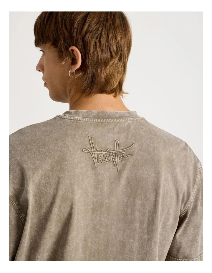 Double Layer Long Sleeve Tee in Brown image 5