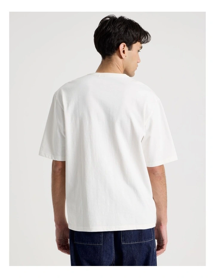 Pocket Slub Short Sleeve Tee in White image 6