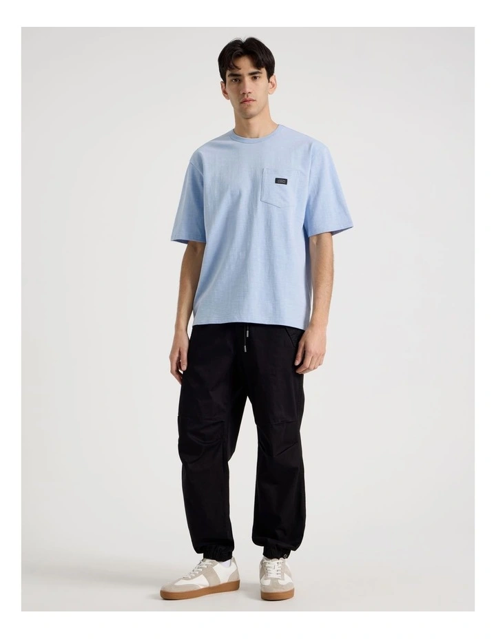 Pocket Slub Short Sleeve Tee in Light Blue image 3