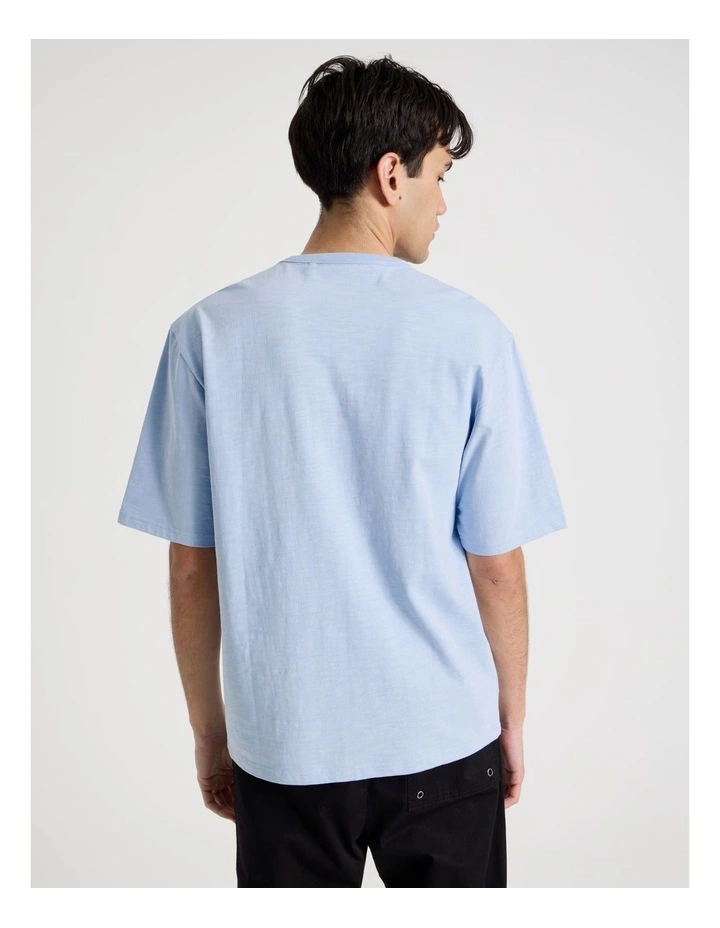 Pocket Slub Short Sleeve Tee in Light Blue image 6