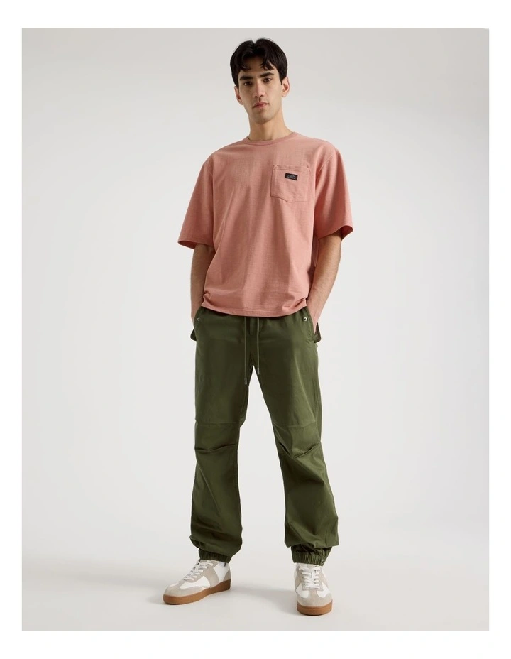 Pocket Slub Short Sleeve Tee in Pink image 3