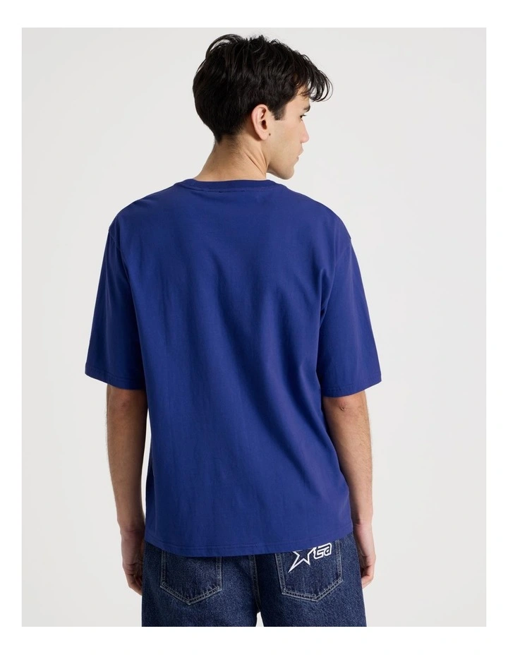 Varsity Logo Short Sleeve Tee in Blue image 6