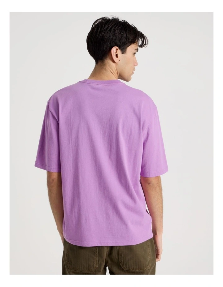 Graffiti Print Short Sleeve Tee in Purple image 5