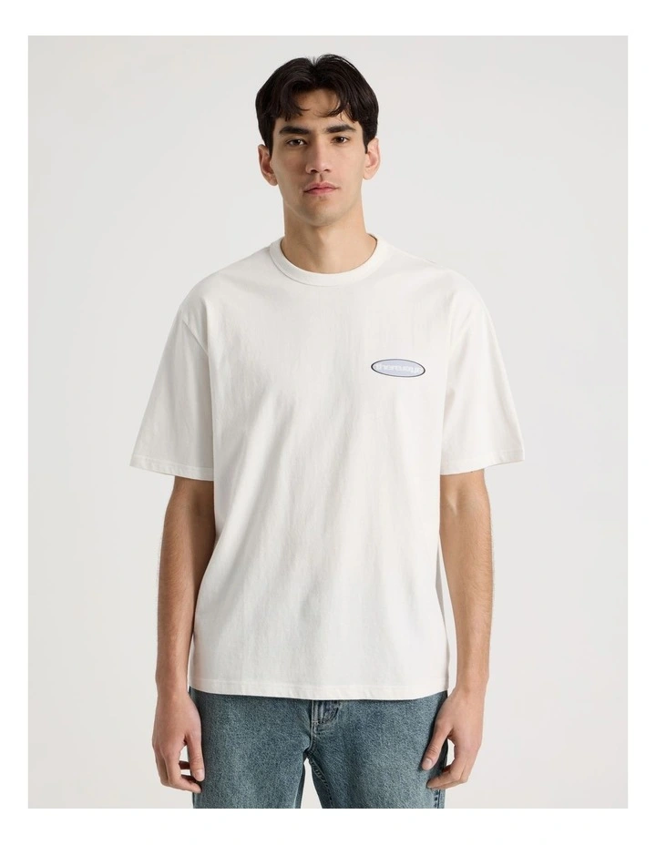 Logo Short Sleeve Tee in White image 4